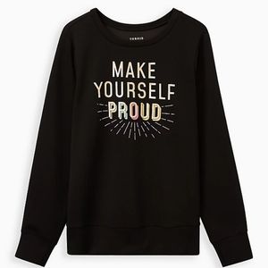 MAKE YOURSELF PROUD BLACK CUPRO ACTIVE SWEATSHIRT Size 1